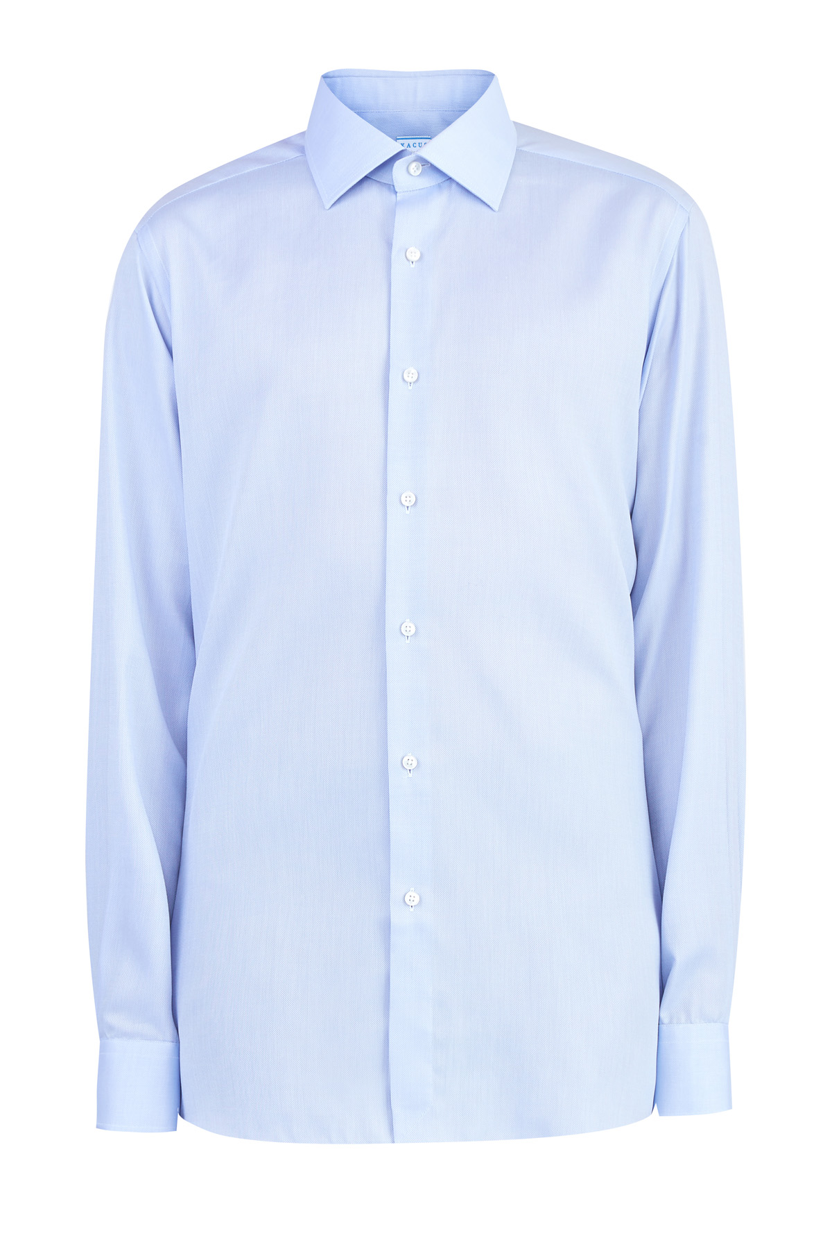 Классическая рубашка из хлопка Wrinkle Free в деловом стиле XACUS, цвет голубой, размер 48 - фото 1